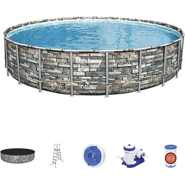 Bestway okrugli bazen sa čeličnim ramom Power Steel 671x132cm-3